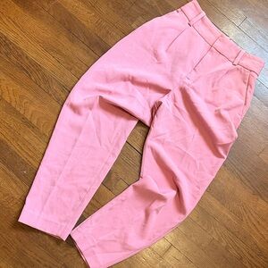 Zara Pink High-Waist Tapered Pants